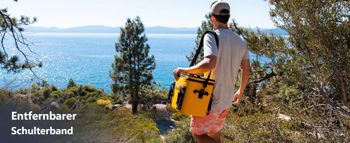 Thurso SURF Soft Cooler 24 Can — Термосумка для напоїв на 24 банки, 48 годин ізоляції, водонепроникна, для пляжу, кемпінгу, каякінгу, паделбордингу (сірий/чорний)