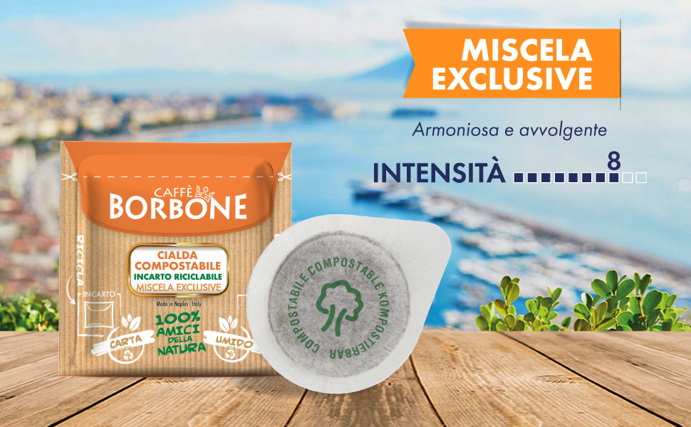 Кавові пади Caffè Borbone Rote Miscela (Червона суміш), сумісні з ESE системою 44 мм, біорозкладні, 150 шт