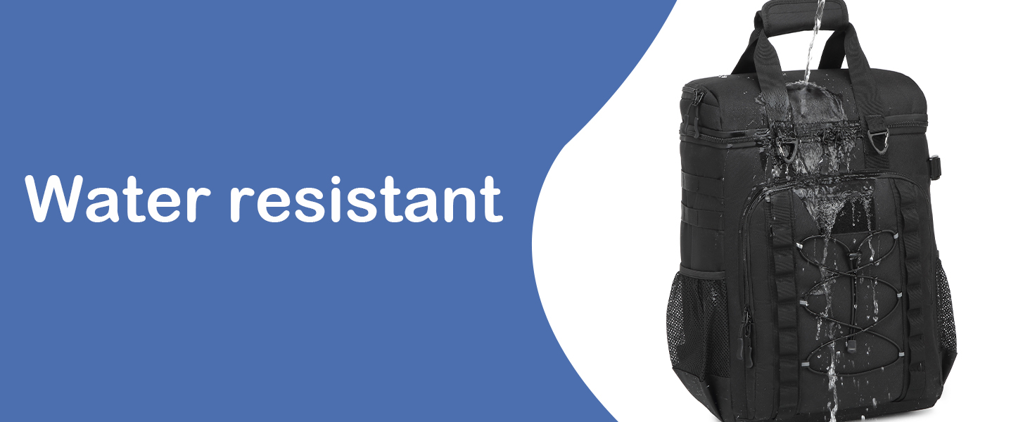 Терморюкзак для пікніка на 42 банки: чорний, тактичний, ізольований, для відпочинку на природі