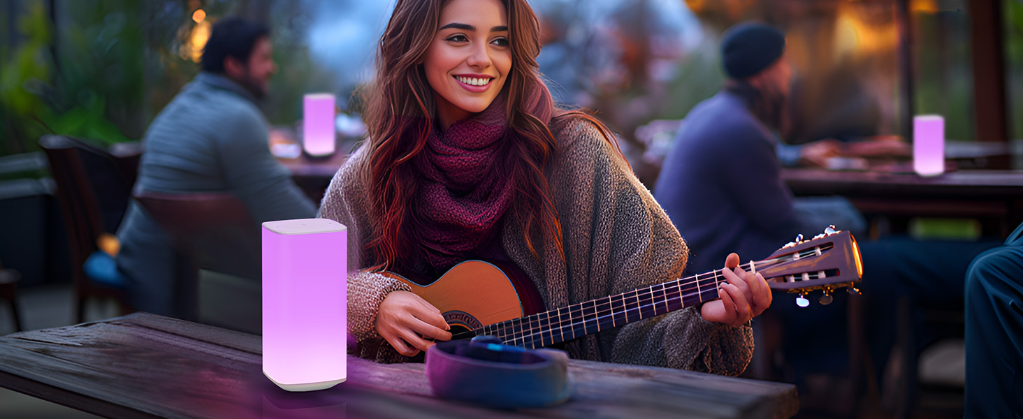 Нічна лампа торшера Touch Dimmable, з пультом дистанційного керування LED, на батарейках, 256 кольорів, 3 режими, нічник, для дітей, створення атмосфери, настільна лампа, таймер для спальні, вітальні, біла