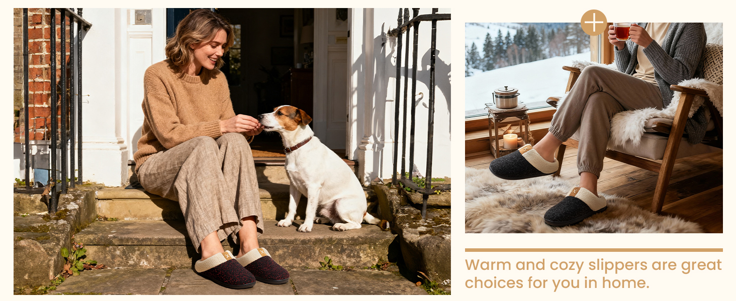 Тапочки домовик ULTRAIDAS жіночі, теплі, з плюшу, з пам'яттю форми, чорні (39 EU)