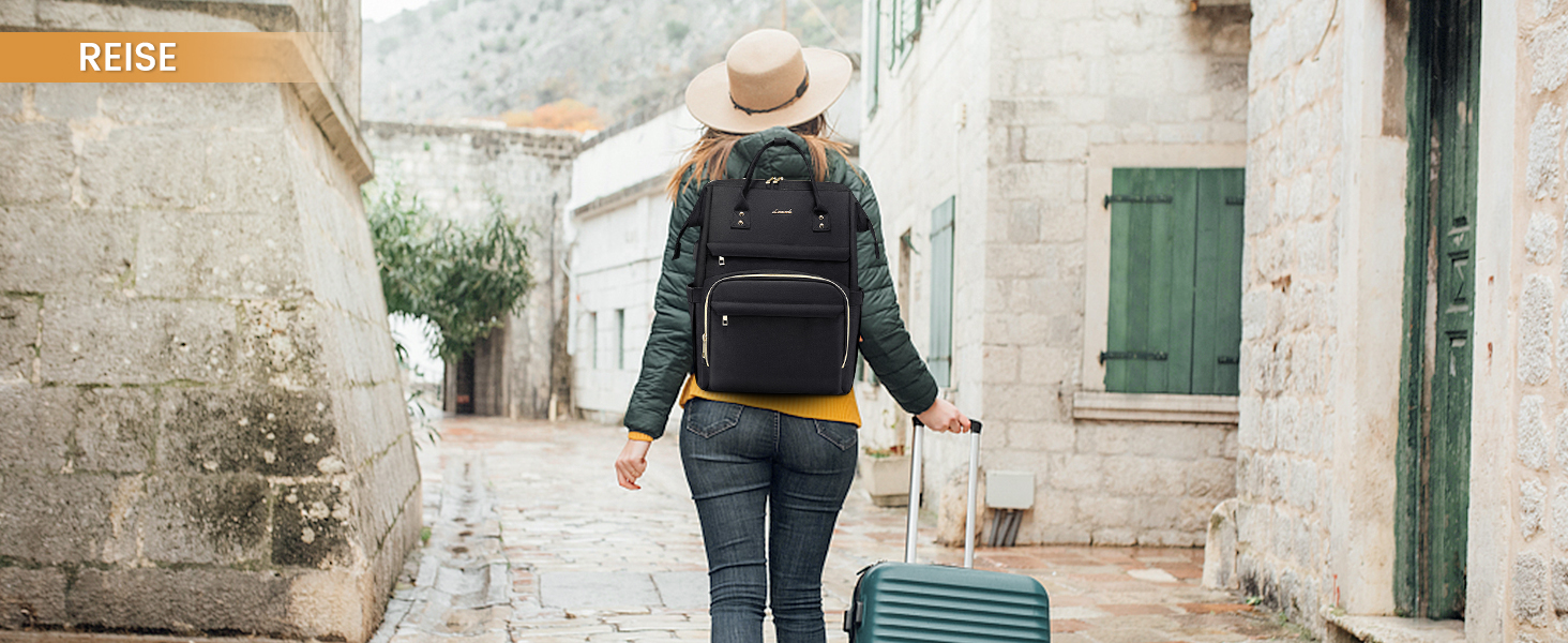 LOVEVOOK Рюкзак для жінок, шкільний рюкзак, рюкзак для ноутбука, водонепроникний, з USB-портом, для університету, школи, роботи, подорожей, темно-сірий, чорний, 17'