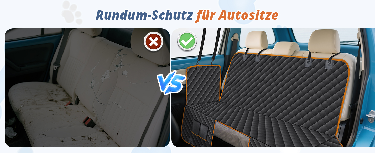 Водонепроникна підстилка для собак у машину з захистом боків та віконкою-сіткою, чорний/оранжевий