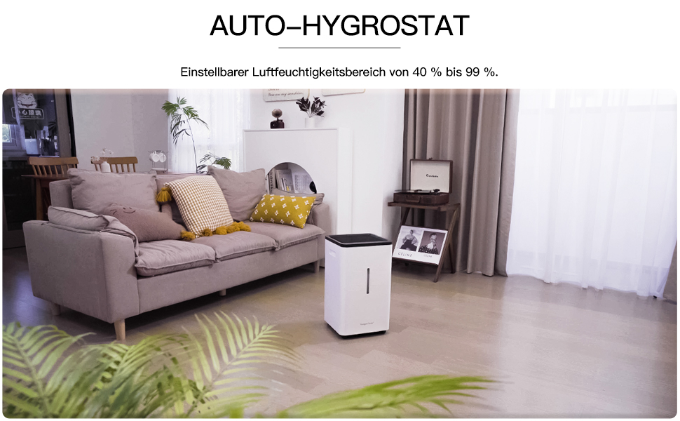 Зволожувач повітря 6L Top Fill, зволожувач повітря методом випаровування, 1000 мл/год, автовимкнення, білий (EH22)