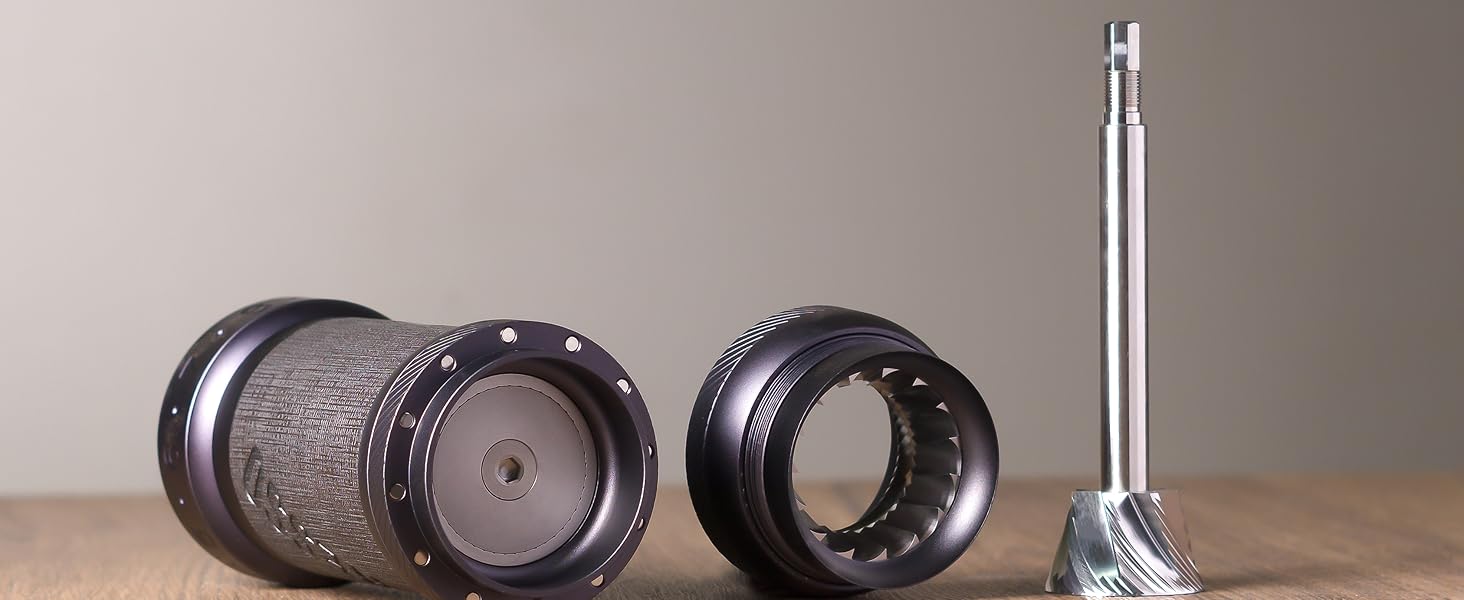 Кавомолка ручна 1Zpresso K-Ultra Silber - срібна, з кейсом | Складана, з нержавіючої сталі