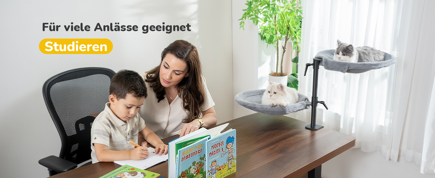 Підвісне ліжко для котів CATISM 360° обертання, лежанка, гамак, кошик для сну, підвісне ліжко для котів, 36x38 см, до 20 кг