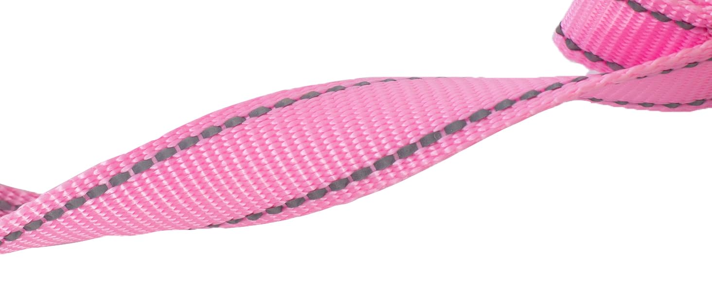 Безпечний нашийник для собак Huntboo: анти-втеча, для паніки, з ручкою, регульований (M, рожевий)