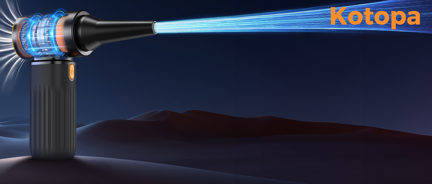 Електричний пилосос для повітря, 3 швидкості, 200000 обертів/хв, акумулятор 8000 mAh, тихий, для чищення ПК, клавіатур, авто та зовнішнього використання (чорний)