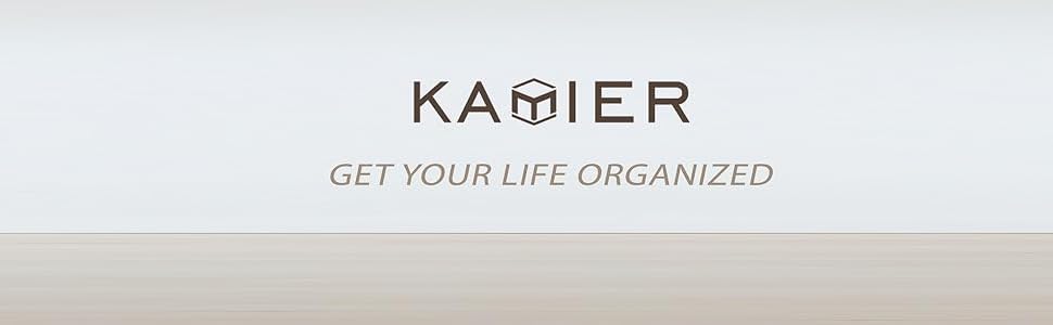 Шкатулка для прикрас KAMIER для жінок, велика з 4 рівнями, з дзеркалом та замком, сіра