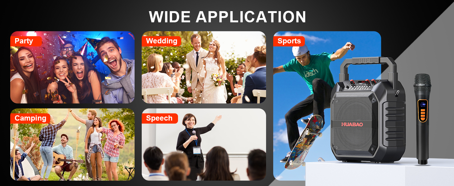 Караоке-машина портативна Bluetooth зі справжнім мікрофоном для дорослих та дітей, PA-система з пультом керування, підтримка TF-картки/USB/FM/AUX для домашніх вечірок (1 мікрофон)