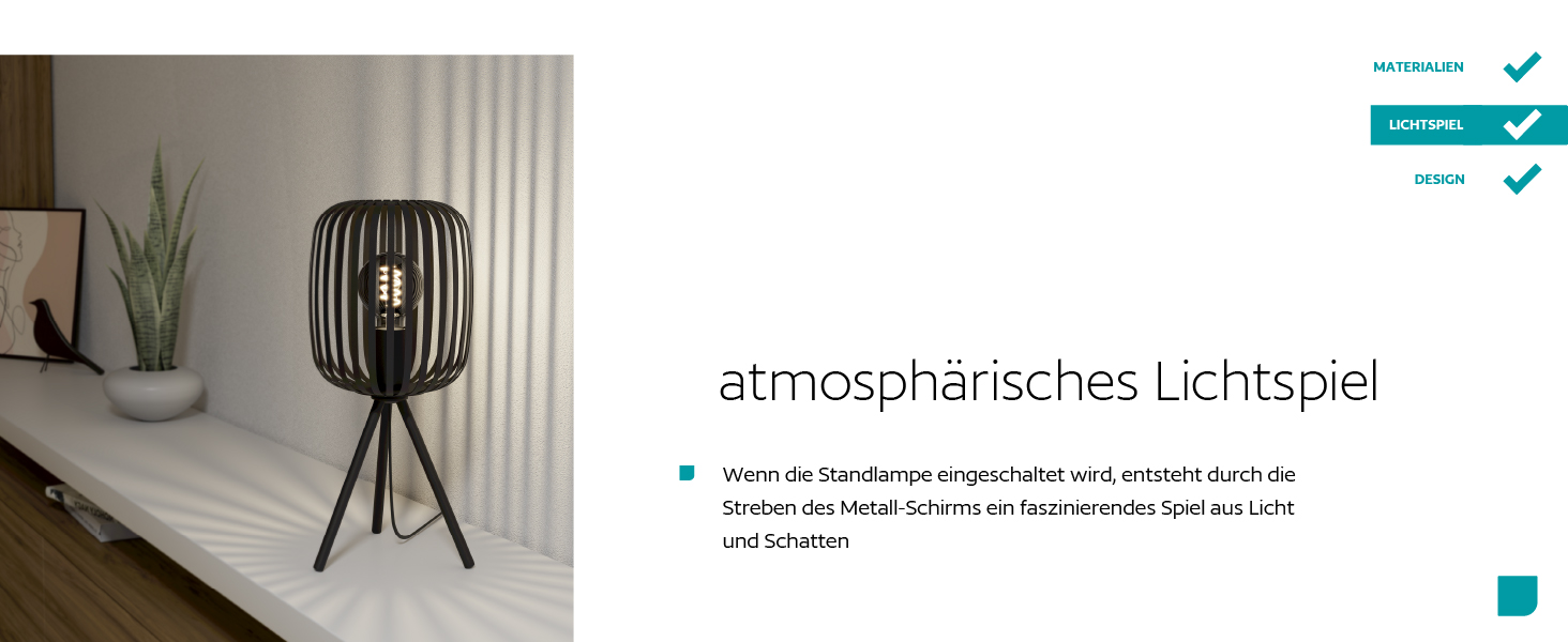 Настільна лампа EGLO Romazzina на штативі, чорна металева, E27, для спальні та вітальні