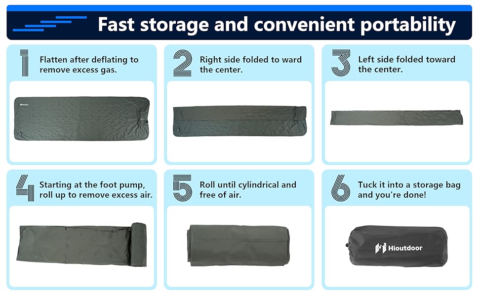 Каремат самонадувний Isomatte 10 см, ультралегкий, з помпою-насосом для кемпінгу, пікніків, відпочинку на природі, туризму та відпочинку на пляжі. Сірий колір.