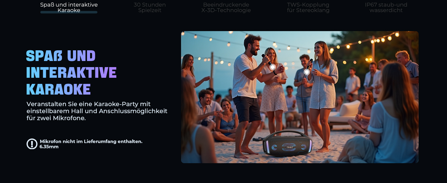 Портативна Bluetooth колонка TRIBIT StormBox Blast 2 200W IP67 - Водонепроникна, з LED, XBass, до 30 год, TWS