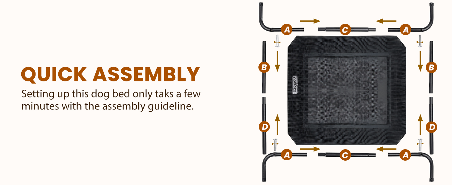 Зручне лежак для собак Nobleza Hundeliege Outdoor, M, 105x80x20 см, для відпочинку на вулиці, кемпінгу, чорного кольору