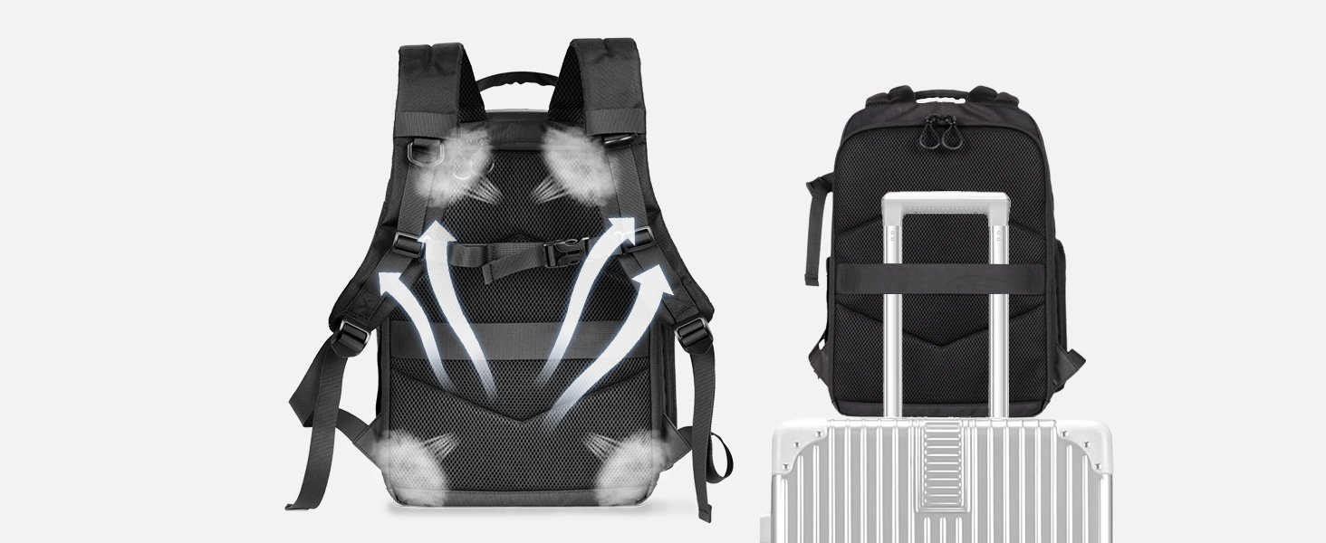 Рюкзак для фотокамери TARION: водонепроникний, з відділенням для 14-дюймового ноутбука та захистом від дощу (чорний)