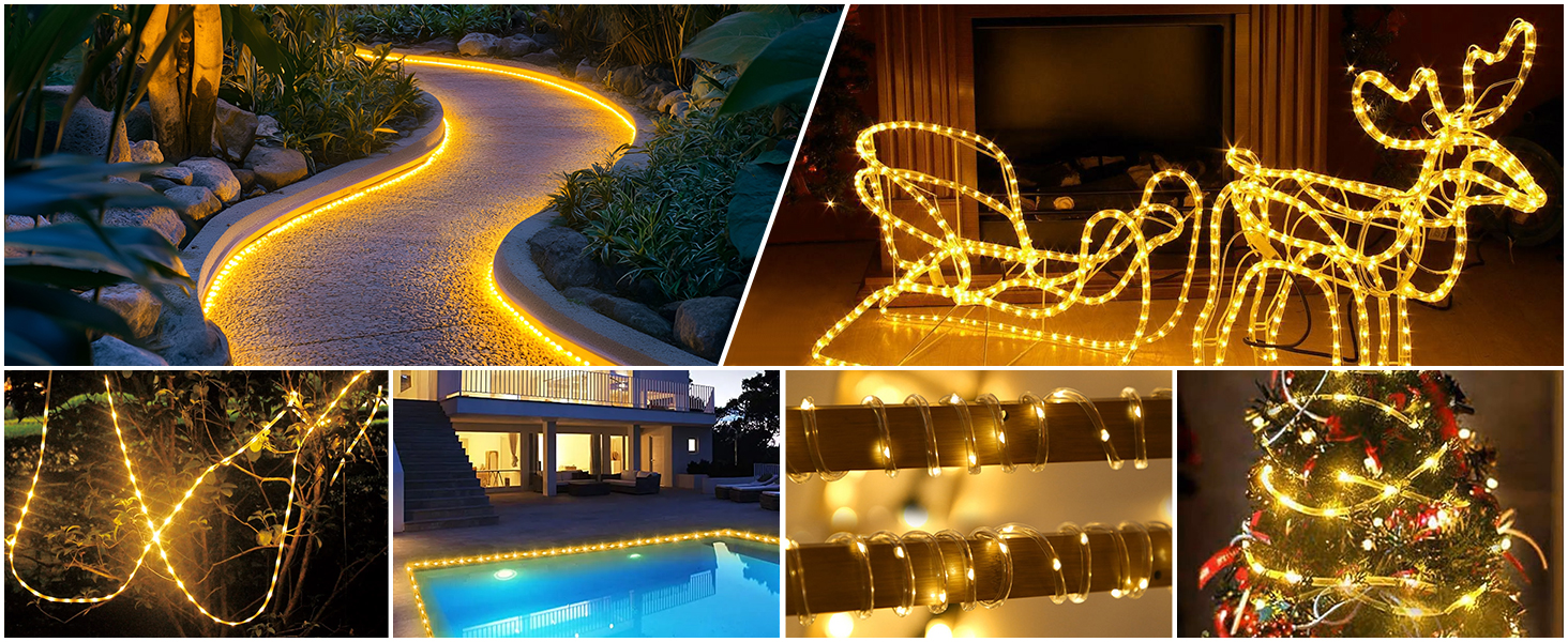 Ланцюжок прикрас LED 144 шт. для зовнішнього та внутрішнього використання, тепле біле світло, з пультом, таймером, 8 режимів, вологостійкий, для саду, будинку, балкона, ялинки