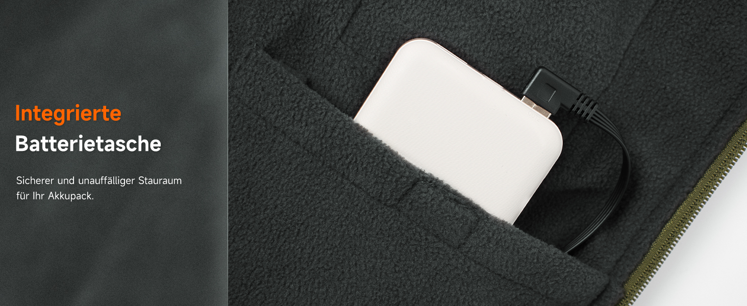 LABCOOL Грівачка жилетка для чоловіків, нагрівальна жилетка з мікрофлісу, 6 зон нагріву, 3 температурні режими, USB живлення з Powerbank 10000mAh, можна прати в пральній машині (Зелений, M)