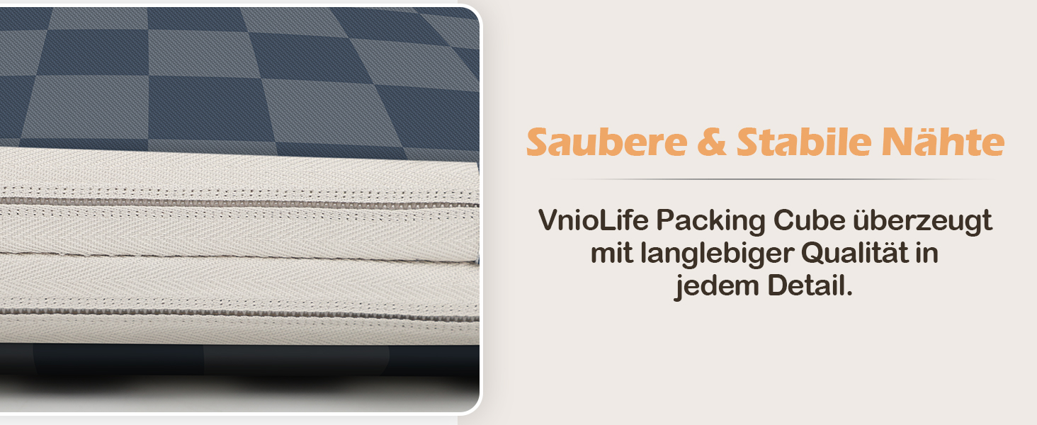 VnioLife Набори для пакування валізи - 8 шт. Органайзери для подорожей, компресійні кубики, синій та сірий