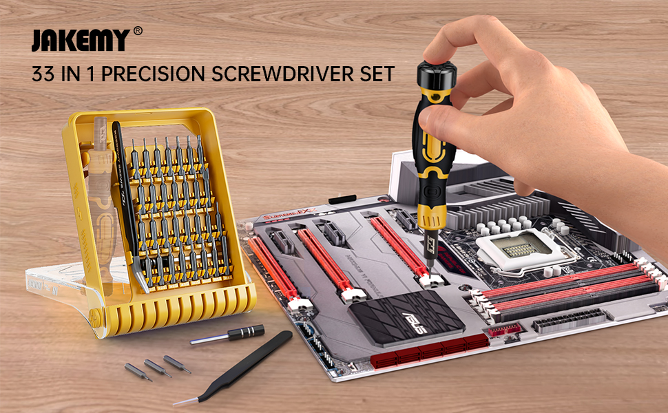 JAKEMY Mini Електродриль E21-B: Набір для дрібної механіки з регулюванням крутного моменту, LED-підсвічуванням та USB-C зарядкою