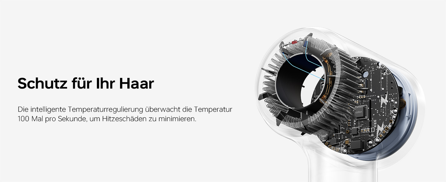 Компактний фен для волосся Laifen Mini (Гляcier Blue) — потужний мотор 110 000 об/хв, 200 млн негативних іонів, режим для дітей, легкий дорожній фен, 299 г