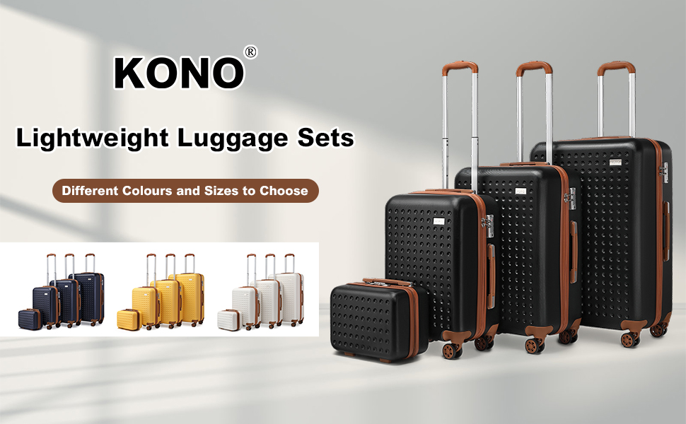 Чемоданчик для косметики KONO, 31x22x18 см, ABS пластик, чорний