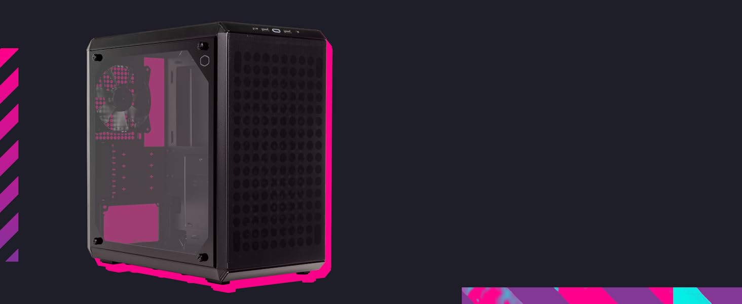 Корпус Cooler Master MasterBox Q300L V2 Mini-Tower Micro-ATX з USB 3.2 Gen 2x2, 120 мм вентилятор, загартоване скло, чисте кабельне прокладання та кілька варіантів охолодження