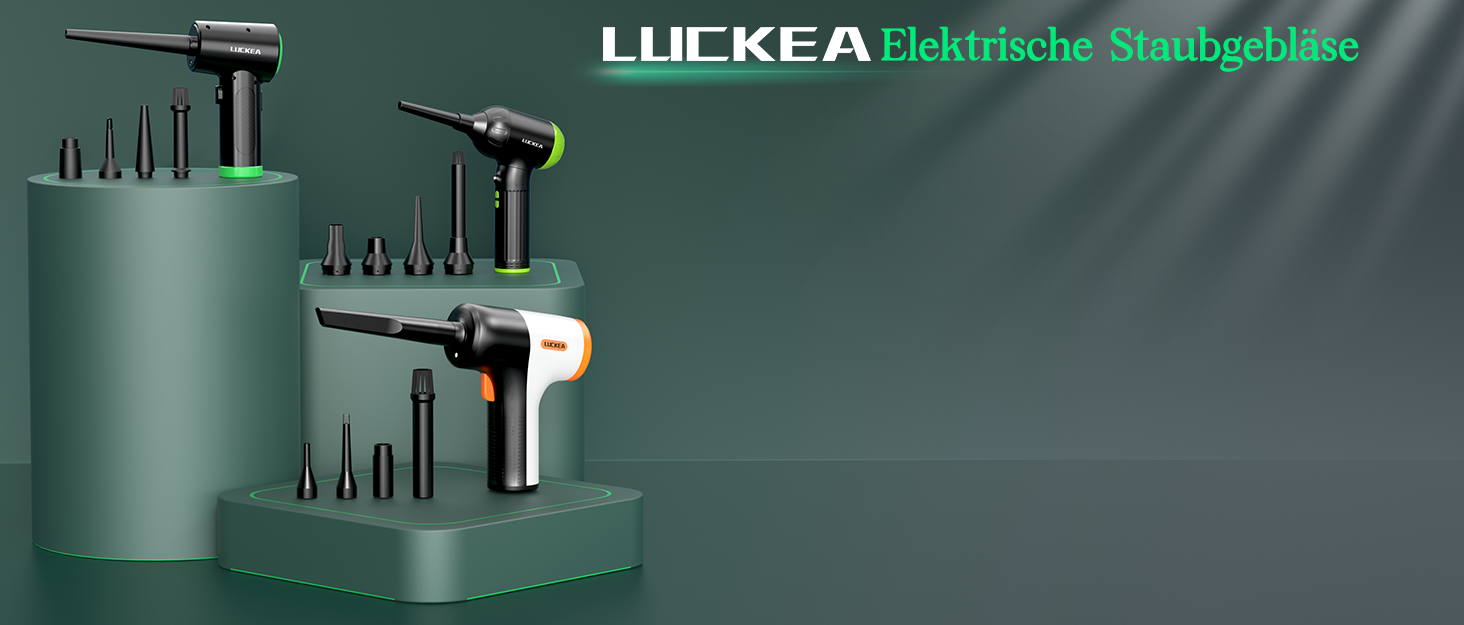 Електричний повітряний пилосос LUCKEA 3-Gang з LED-підсвічуванням для чищення ПК, ноутбуків, авто та офісних пристроїв