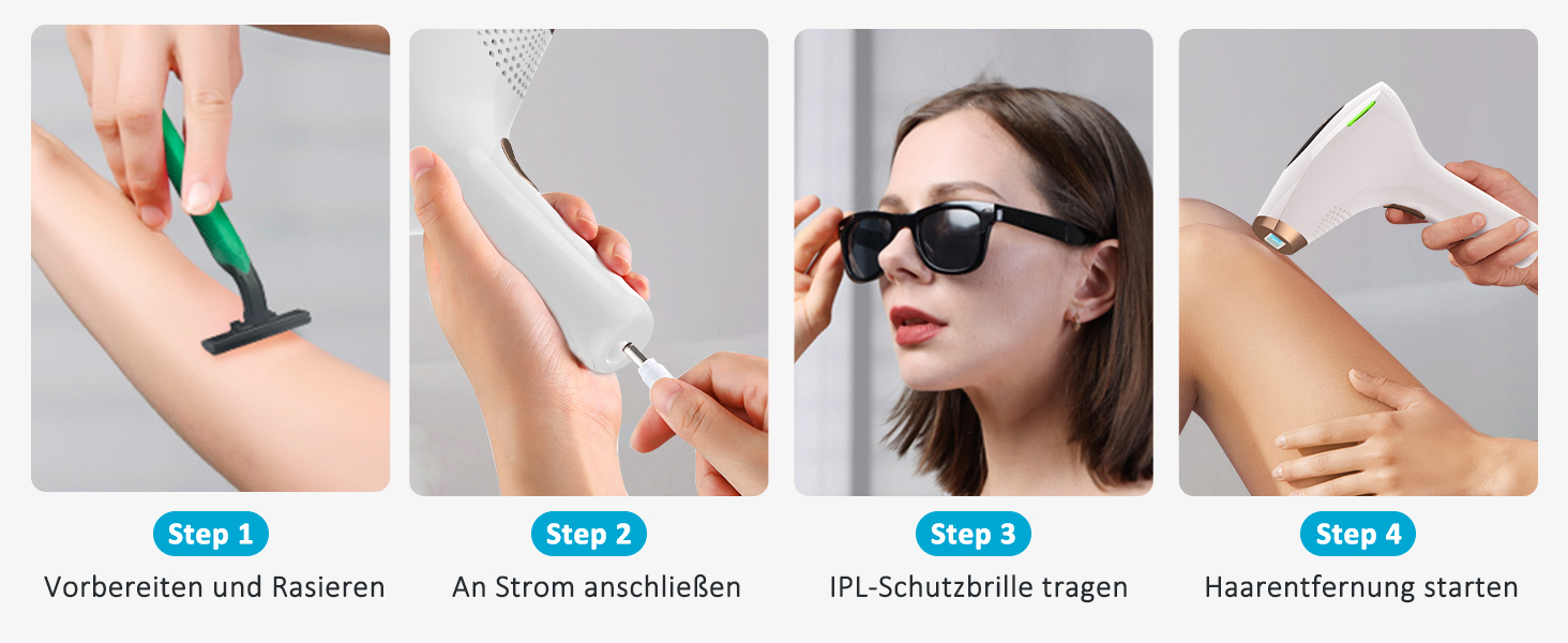 Пристрій для епіляції IPL NALONE: безболійна епіляція лазером для тіла, 1200 нм, 2 режими, для жінок та чоловіків