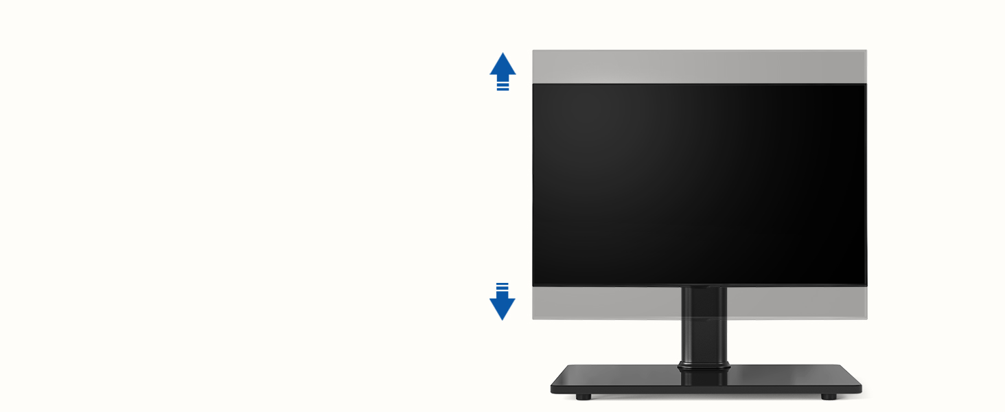 FITUEYES Adjustable TV Stand for 32-65 Inch TVs - Swivel & Height Adjustable - VESA 600x400 - White/Black