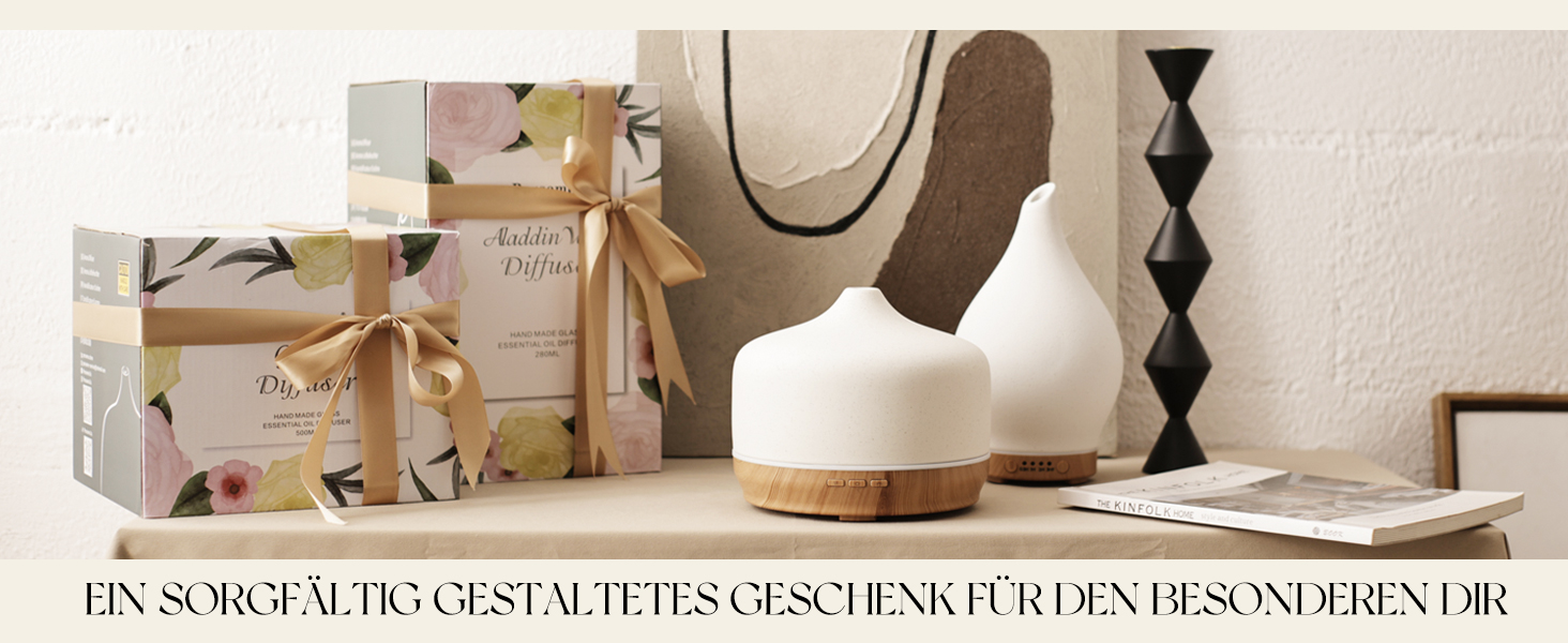 Дифузор ароматної олії Porseme 500 мл, скляний, ультразвуковий, з LED-підсвіткою 7 кольорів, для ефірних олій, тихий, для дому (Rosegold)