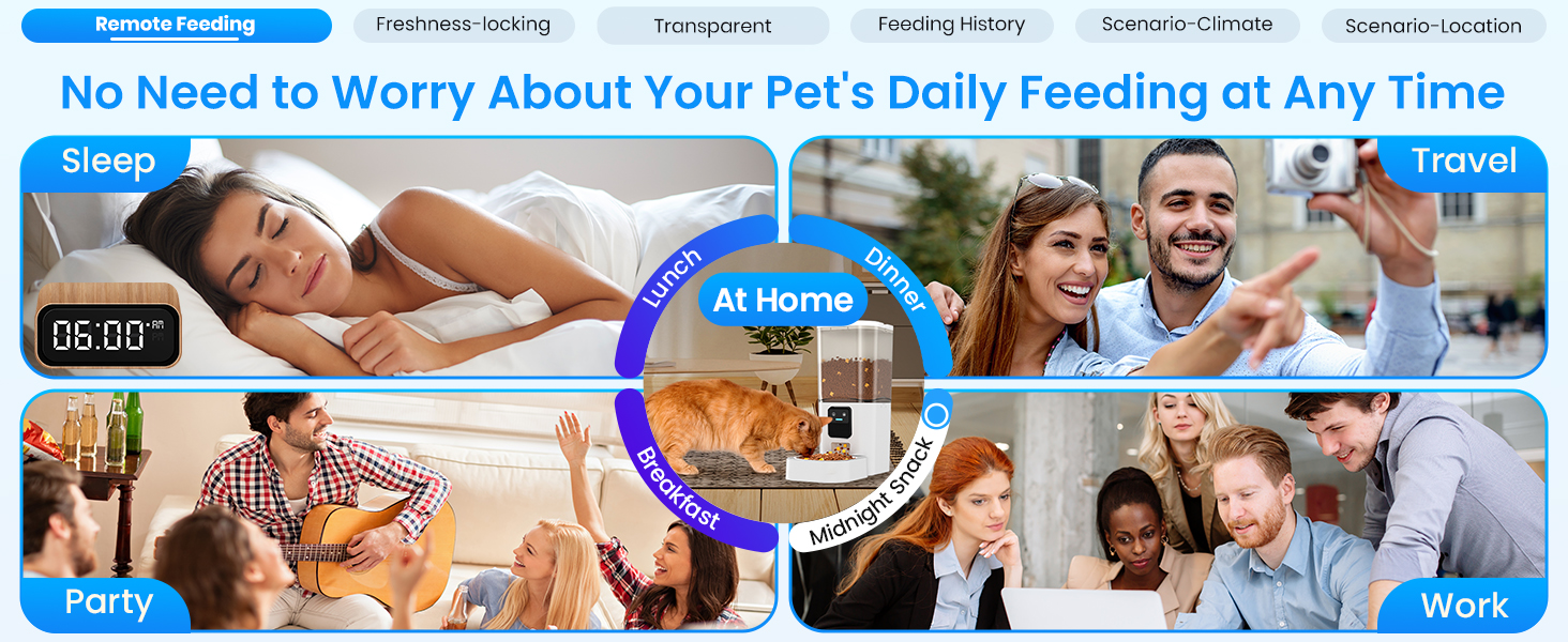 Автоматичне годування для котів Frienhund: 7л, 2 миски, WiFi, керування через APP, сухий корм, Alexa, для кількох котів