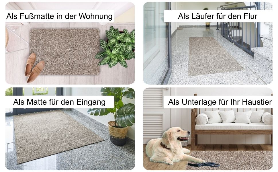 Килимок для порогу Samson Türmatte: миючий, антиковзкий, 40x60 см, бежевий