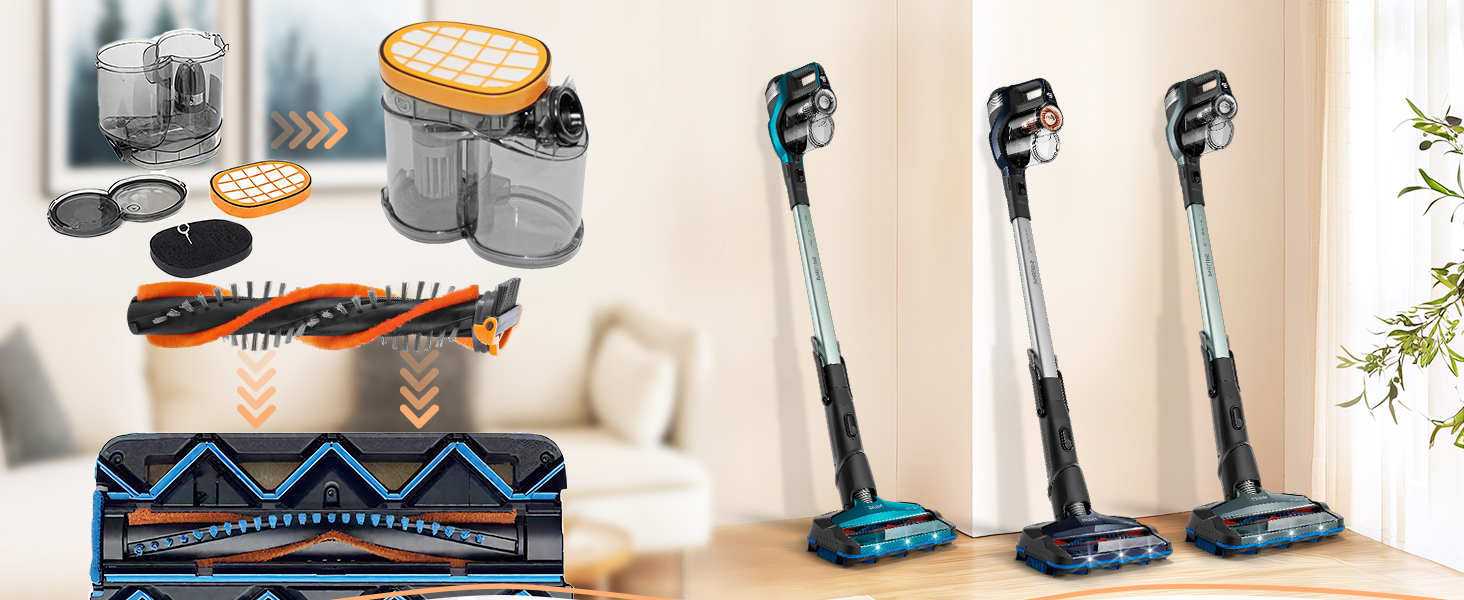 Набір фільтрів для акумуляторного пилососа Philips SpeedPro Max Aqua, 6 шт. (запасні фільтри для очищення повітря)