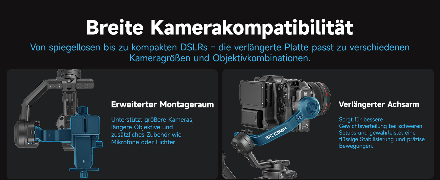 FeiyuTech SCORP-C2 Gimbal: Стабілізатор з AI-трекінгом 4.0, до 3.5 кг, 14 годин роботи, для Vlog, YouTube, фото та відео