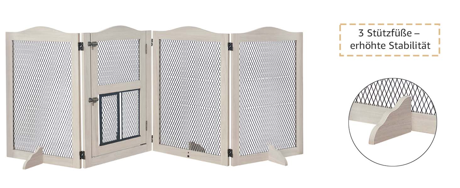 Захисний бар'єр для каміну Unipaws, огорожа для собак, 6 панелей, без свердління, білий (сірий)