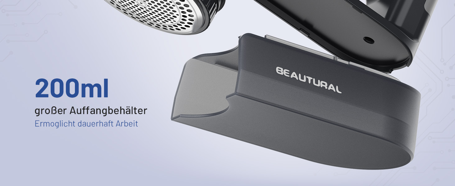 Машинка для видалення катишків Beautural: 3 швидкості, 6 лез, 1800mAh, LED, для одягу, меблів, ковдр, ворсу сірого кольору