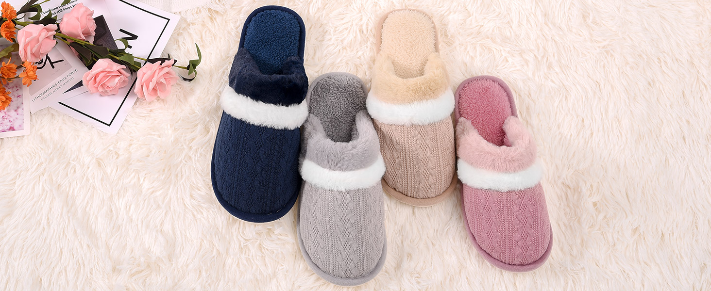 Тапочки жіночі Xnova, плюшеві, м'які, з пам'яттю, антиковзкі, теплі зимові, сірі, 44/45 EU
