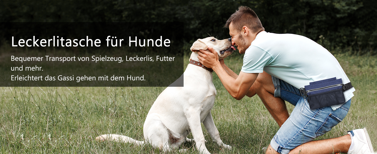 Сумка для ласощів для собак Brifit з магнітною застібкою, для тренувань, з регульованим шнурком, знімною внутрішньою кишенькою та дозатором для пакетів, 4 x 22 x 27 см