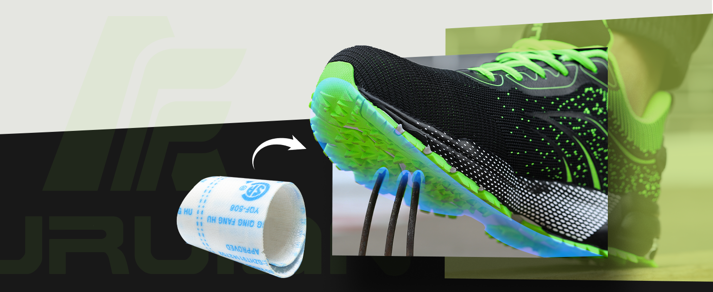 Чоловічі та жіночі робочі черевики Furuian з металевим підноском. Легкі, спортивні, дихаючі, чорного кольору. 42 EU