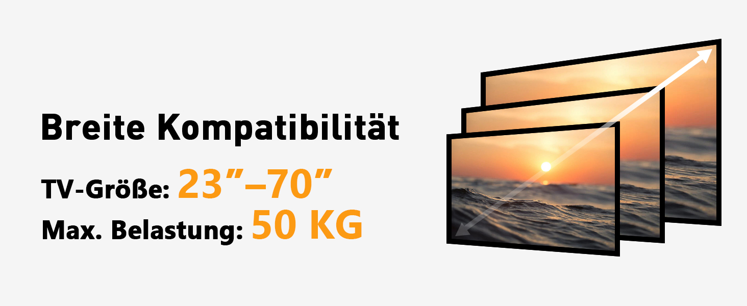 Кріплення для телевізора Perlegear: регульована висота, нахил, поворот, VESA 400x400, до 70 дюймів, 50 кг