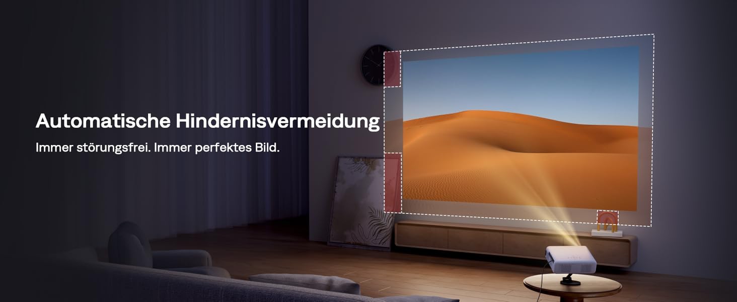 Aurzen Eazze D1 Smart Beamer: 4K проєктор для домашнього кінотеатру з WiFi, Bluetooth, автофокусом та корекцією трапецеїдальних спотворень. Підтримка Netflix, Dolby Audio, Full HD 1080P. Білий (GTV)