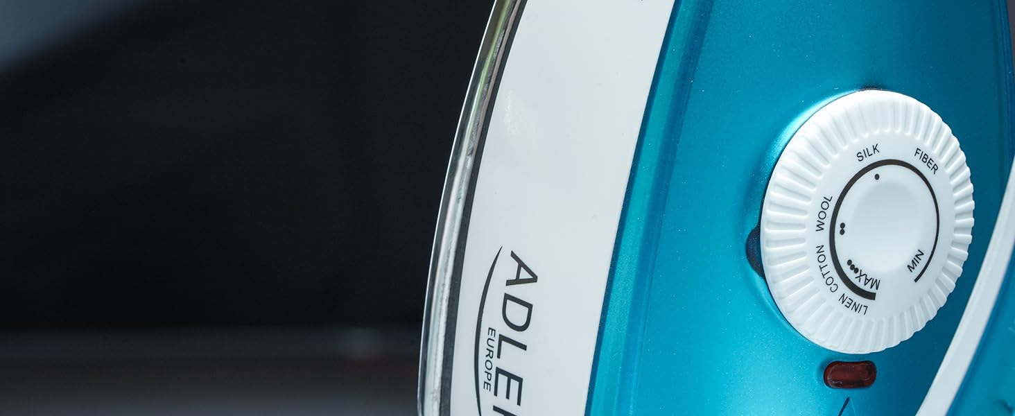 Подорожній праска Adler Europe Mini 1700W з нержавіючою підошвою, 60 мл резервуар та 1,94 м кабелем