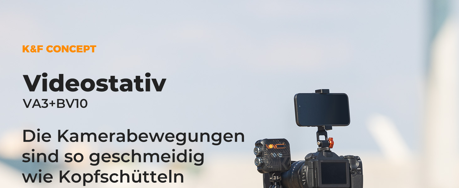 Штатив для камери K&F CONCEPT VA3+BV10: професійний відеоштатив з поворотним кріпленням, 184 см, для DSLR та відеокамер