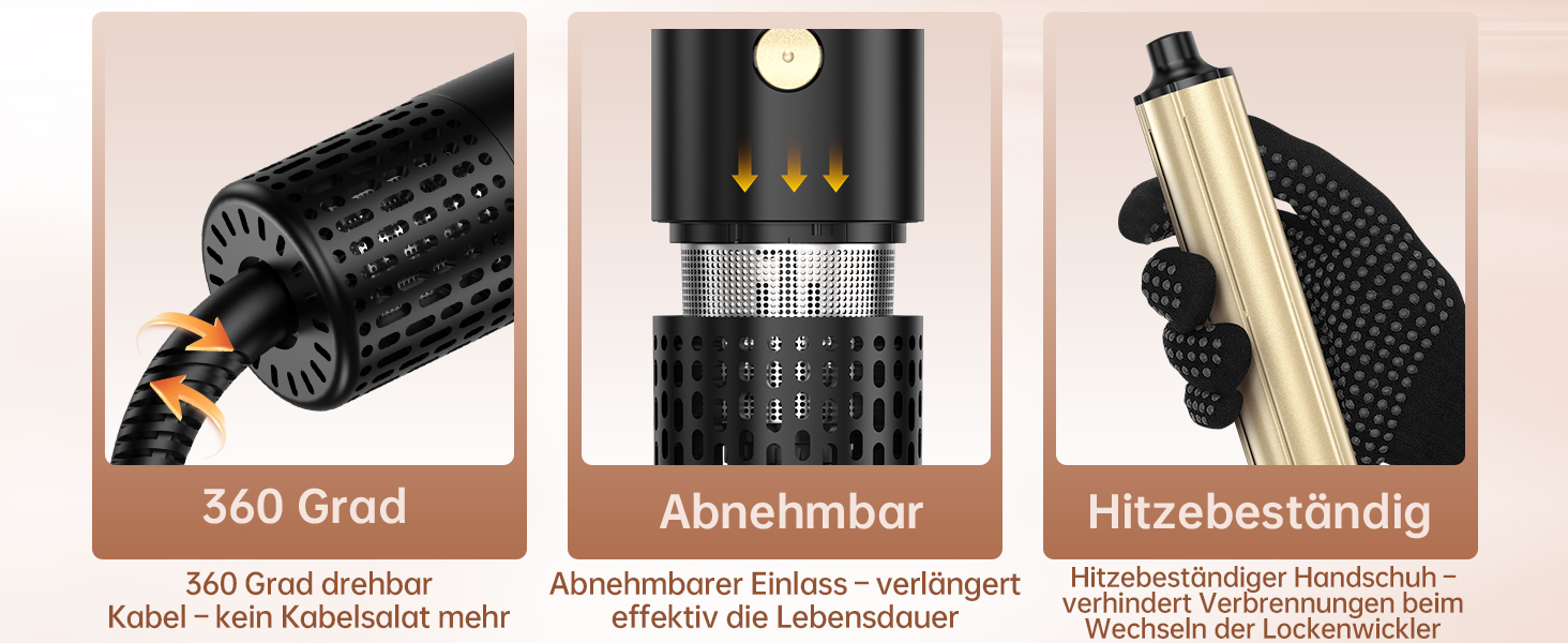 Webeauty Airstyler 7-в-1: Фен-щітка, плойка, випрямляч, 110000 об/хв, 25 м/с, 500 млн негативних іонів