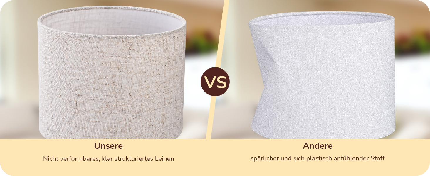 Настільна лампа EDISHINE, 2 шт. у наборі, дерев'яна, з абажуром кольору бежевого льону, цоколь E27, з лампочкою, вінтажний стиль, для спальні, вітальні, подарунок