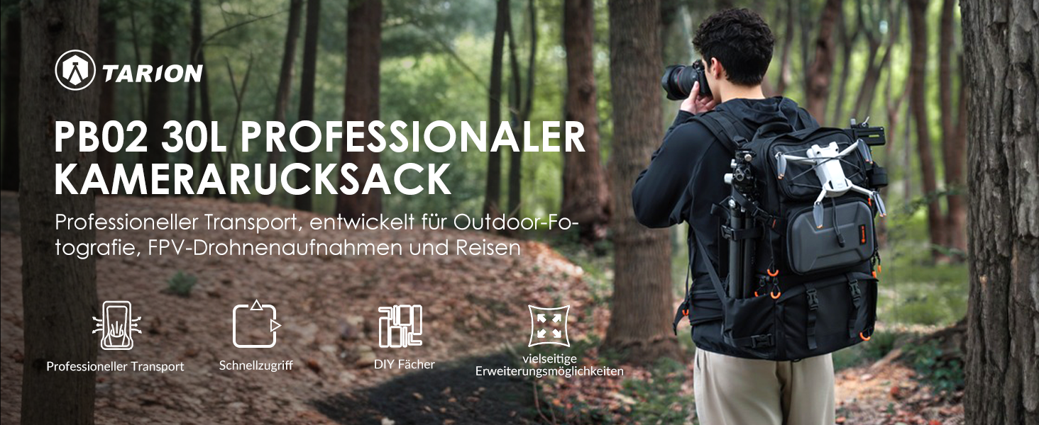 Фоторюкзак TARION Pro для DSLR, дронів та ноутбука 17.3