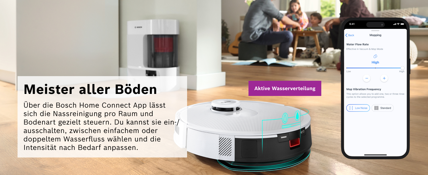 Робот-пилосос Bosch Spotless BCRD1W з функцією миття, 11000 Па, білий