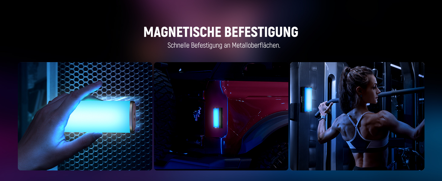 NEEWER LED відеоліхтар з магнітним кріпленням та штативом, RGB, 2500-8500K, 2500mAh, для фото- та відеозйомки, TL96RGB (TL98C (3 шт.))