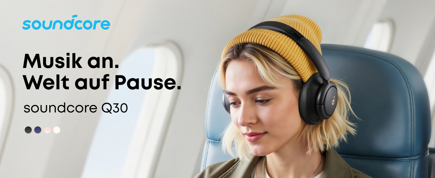 Soundcore Q30 навушники Bluetooth з активним шумозаглушенням, Hi-Res звук, 40 годин роботи, чорний