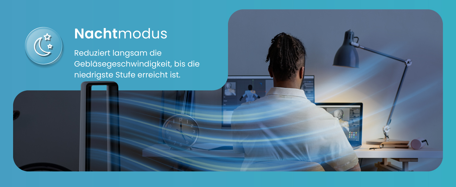 Вентилятор Pro Breeze 101 см з ротором, осцилюючий, з пультом, LED-дисплеєм, 6 швидкостей, тихий, 5 режимів, авто-обертання 60°, таймер 7 год, чорний